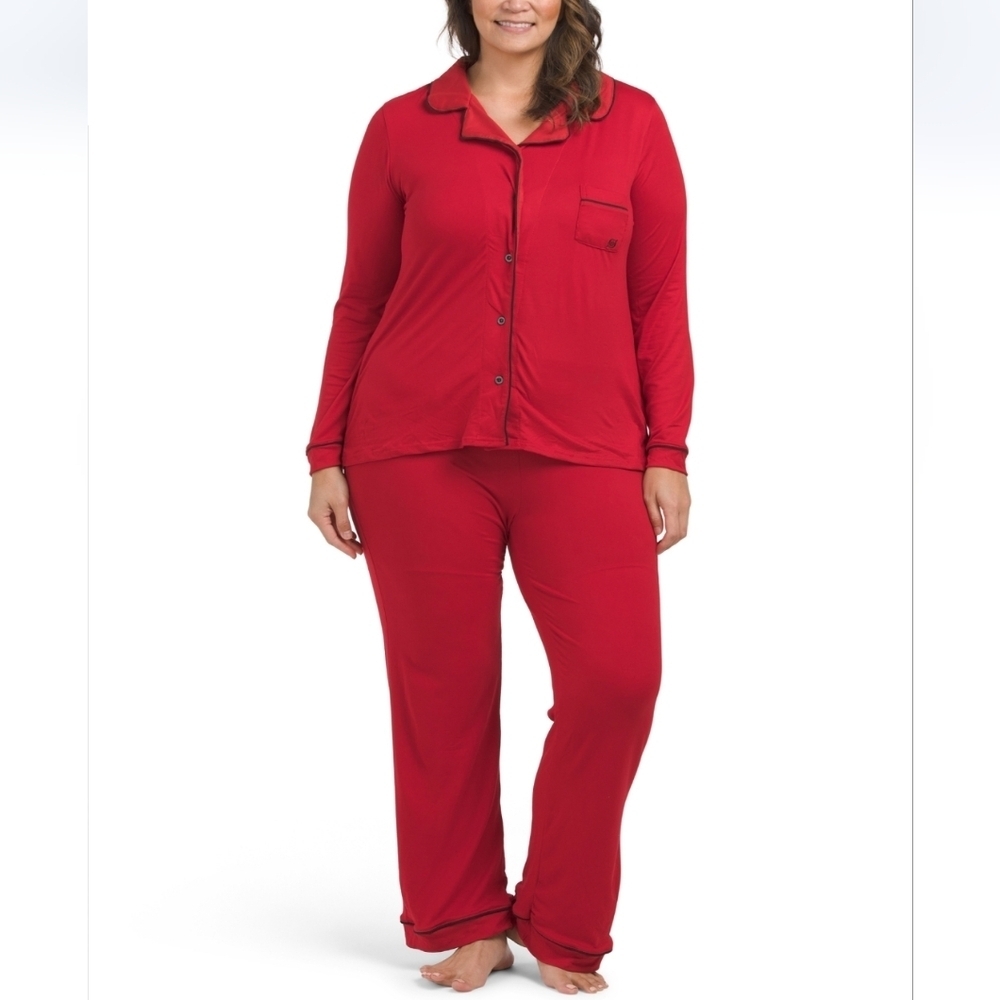 BORN Plus Notch Collar Pajama Set